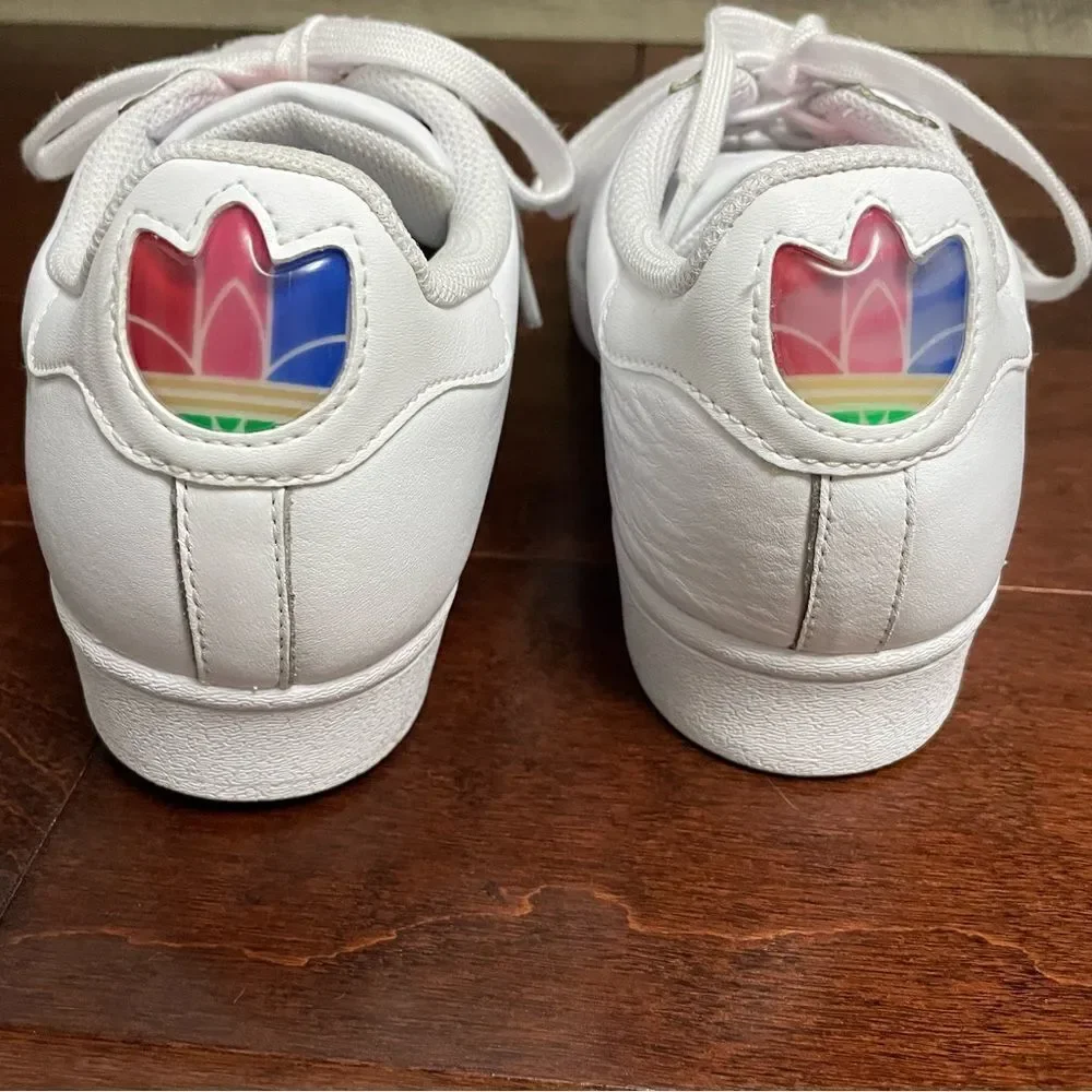 Adidas Superstar Pure Sneakers White Mens Size 8.5